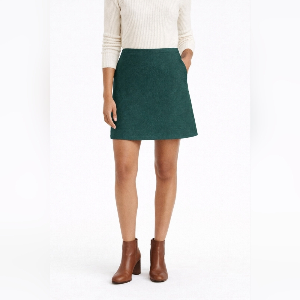 Green Vintage Madewell Wool Mini Skirt Size 10
